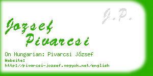 jozsef pivarcsi business card